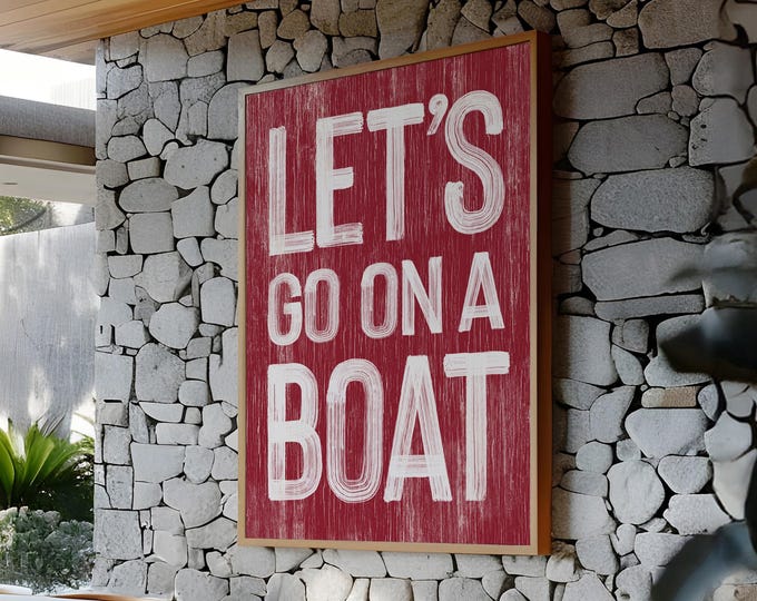 Rustic Boat Sign - Coastal Beach House Wall Decor