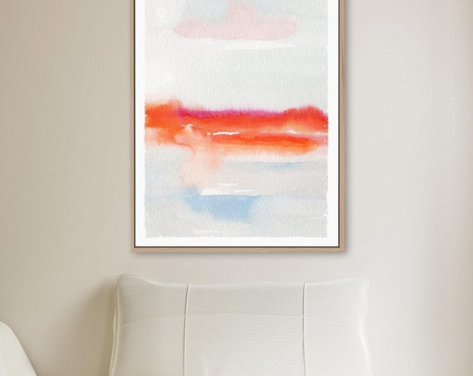 Abstract Coastal Wall Art: Neutral Colors (Canvas or Paper Prints)