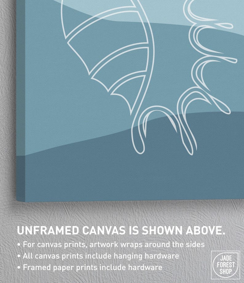 Conchas marinas y olas, arte abstracto para pared en gran formato, playa y olas, decoración playera. imagen 5