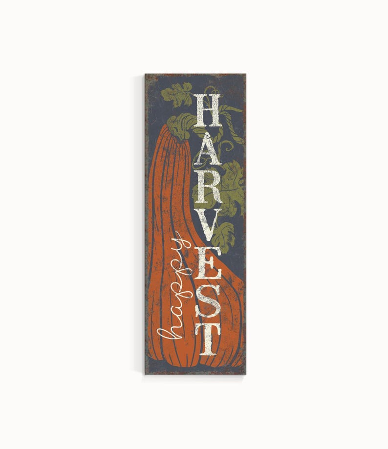 Plain navy harvest panel with an orange pumpkin, shown alone on a white background.