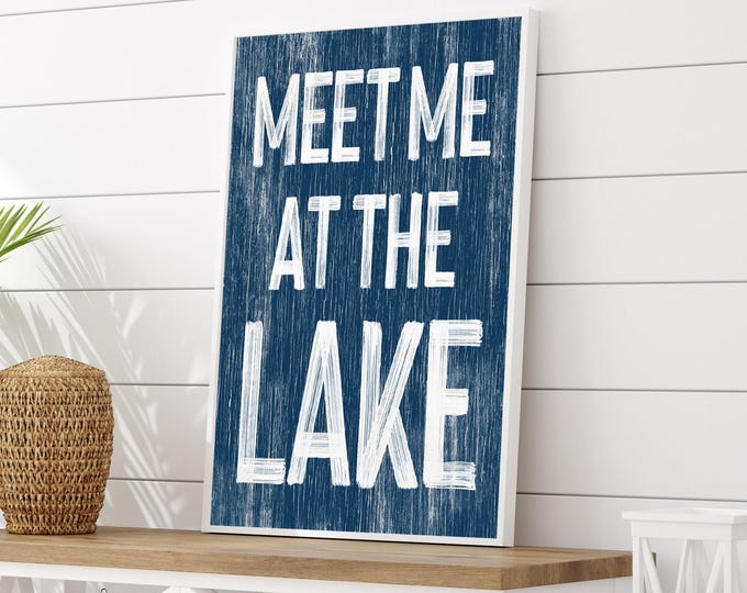 Lake House Decor: Vintage Nautical Sign (Canvas or Paper Print)
