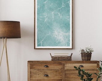 Oversized Beach Wall Art - Soft Sand Hues, Rustic Frame