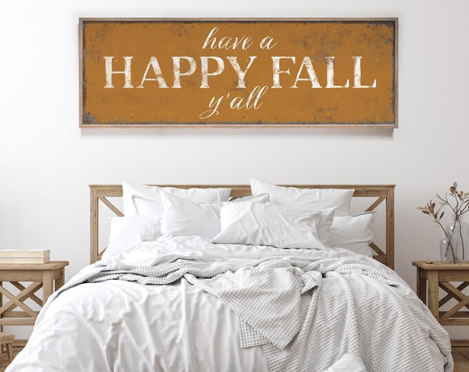 Holiday Home Decor, Seasonal Wall Art, Fall Decor, Rustic Autumn Sign, Caramel Tones, Cozy Thanksgiving Decoration for Living Room