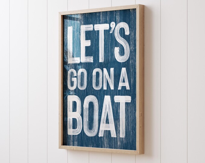 Beach House Boat Sign - Rustic Nautical Wall Decor