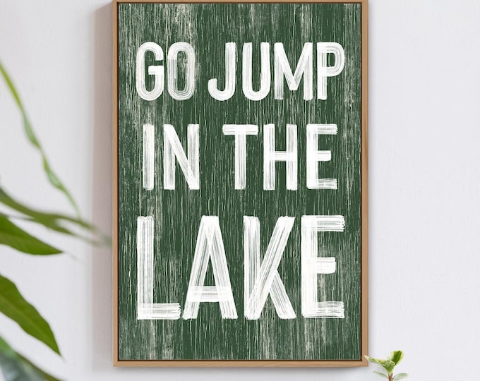 Lake House Wall Art, Vine Green Vintage Style