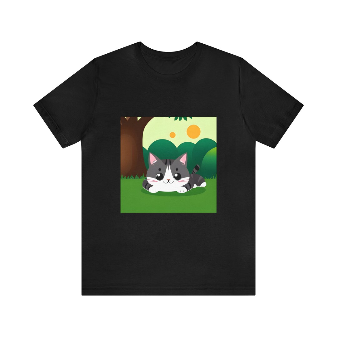 【CPGN STUDIO】24SS★ DTP SWEET CAT Short Sleeve Tee Sweet Cat Design Unisex Jersey Short Sleeve Tee - Etsy