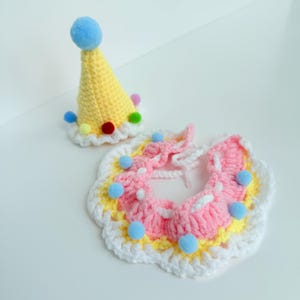 Cat Birthday Outfit | Crochet | Knitted | Letterbox Gift | Handmade | Cat Lady | Fur Buddy | Accessories | New Pet | Friend |