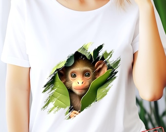 Baby Monkey Shirt Sublimation Designs Downloads, Baby Monkey Png, Monkey Shirt Design Png , Monkey Sublimation Design, Monkey Png Download