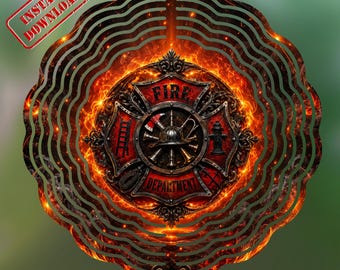 Pompiers, hélice à vent PNG, sublimation de croix de malte de pompier