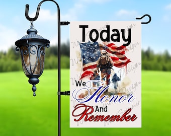 Memorial Day Garden Flag Sublimation Design: Patriotic PNG (Digital Download)