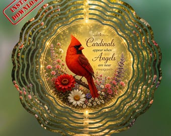 Spinner à vent Cardinal Memorial PNG, Les anges sont presque en sublimation