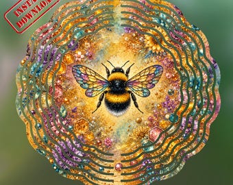 Spinner à vent bourdon PNG, sublimation florale en nid d'abeille téléchargement numérique