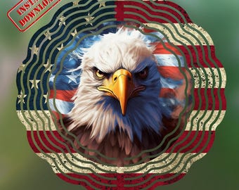 Eagle American Flag PNG for Wind Spinner Sublimation, American Flag Eagle, Independence Day, memorial day png, Patriotic Garden Wind Spinner