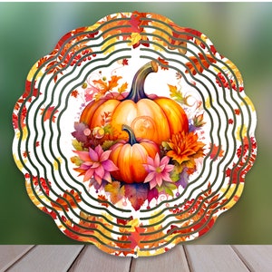 Wind Spinner Sublimation Design, Fall Pumpkin Wind Spinner Png, Autumn Pumpkin Png for Sublimation, Pumpkin Garden 10inch WindSpinner Design