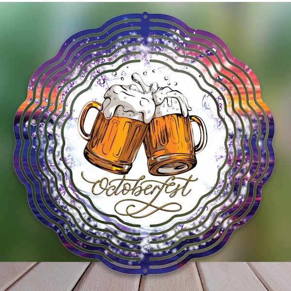 October fest BEER Wind Spinner Sublimation Design, October fest WindSpinner PNG for Sublimation, Beer 10inch Wind spinner Digital Download