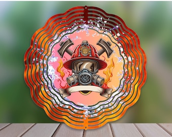 Diseño de sublimación de molinillo de viento de bombero PNG (descarga digital)