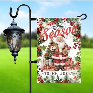 Tis The Season To Be Jolly Gartenflagge Sublimationsdesign, Heiraten Weihnachten Gartenflagge Design, Png für Sublimation, 12x18 Gartenflagge Png