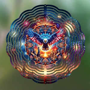 Amerikanischer Adler WindSpinner PNG für Sublimation, Geschenk für Souvenir