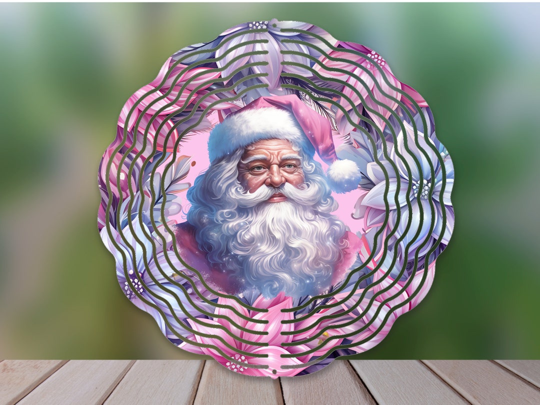 Magical Christmas Santa Claus Wind Spinner Sublimation Design ...