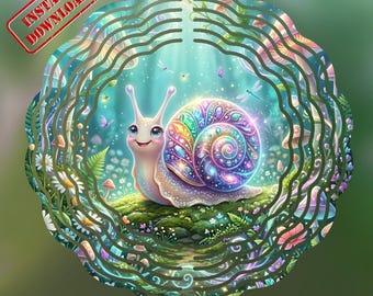 Spinner à vent escargot fantastique PNG, conception de sublimation de forêt de champignons magiques