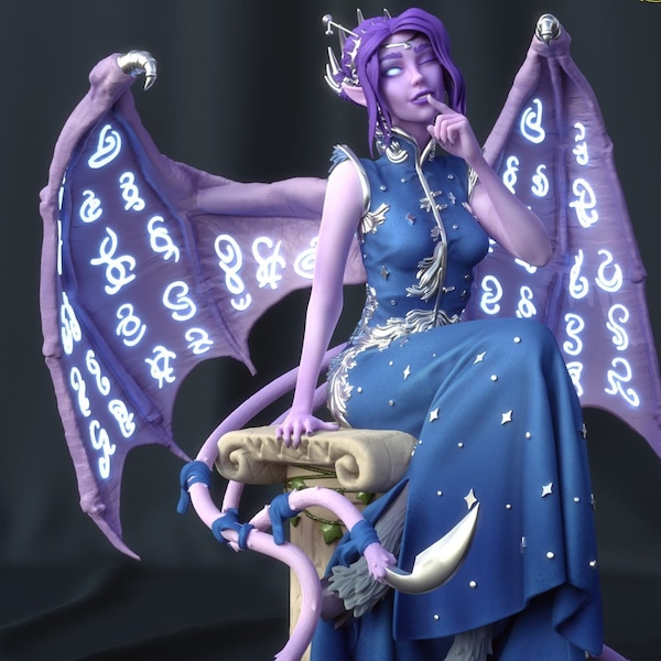 Nocticula The Redeemer Queen STL Model STL File 3D Printable Model