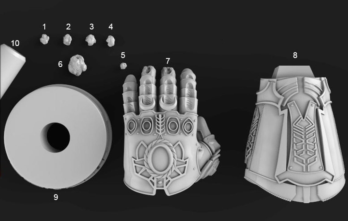 Thanos Gauntlet STL Model STL File 3D Printable Model - Etsy