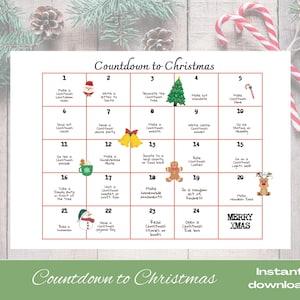 Christmas Countdown, Christmas Countdown Calendar, Countdown Calendar, Days Until Christmas Countdown, Kids Advent Calender, Advent Calendar