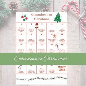 Christmas Countdown, Christmas Countdown Calendar, Countdown Calendar, Days Until Christmas Countdown, Kids Advent Calender, Advent Calendar