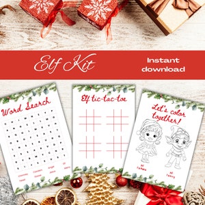 Elf Kit, Elf Mischief Kit, Elf Shelf Kit, Elf Kit Printable, Elf Notes, Elf Printable, Elf Activities, Christmas Activities, Elf Antics