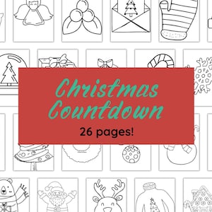 Christmas Countdown, Christmas Countdown Calendar, Countdown Calendar, Days Until Christmas Countdown, Kids Advent Calender, Advent Calendar