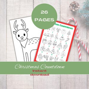 Christmas Countdown, Christmas Countdown Calendar, Countdown Calendar, Days Until Christmas Countdown, Kids Advent Calender, Advent Calendar