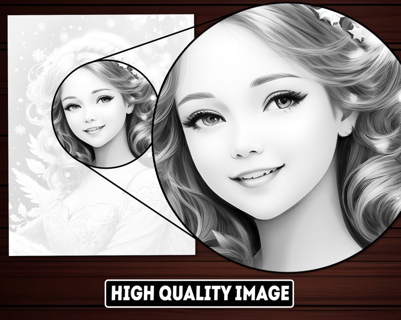 28 Christmas Angel Coloring Pages, Christmas Angel Coloring Book