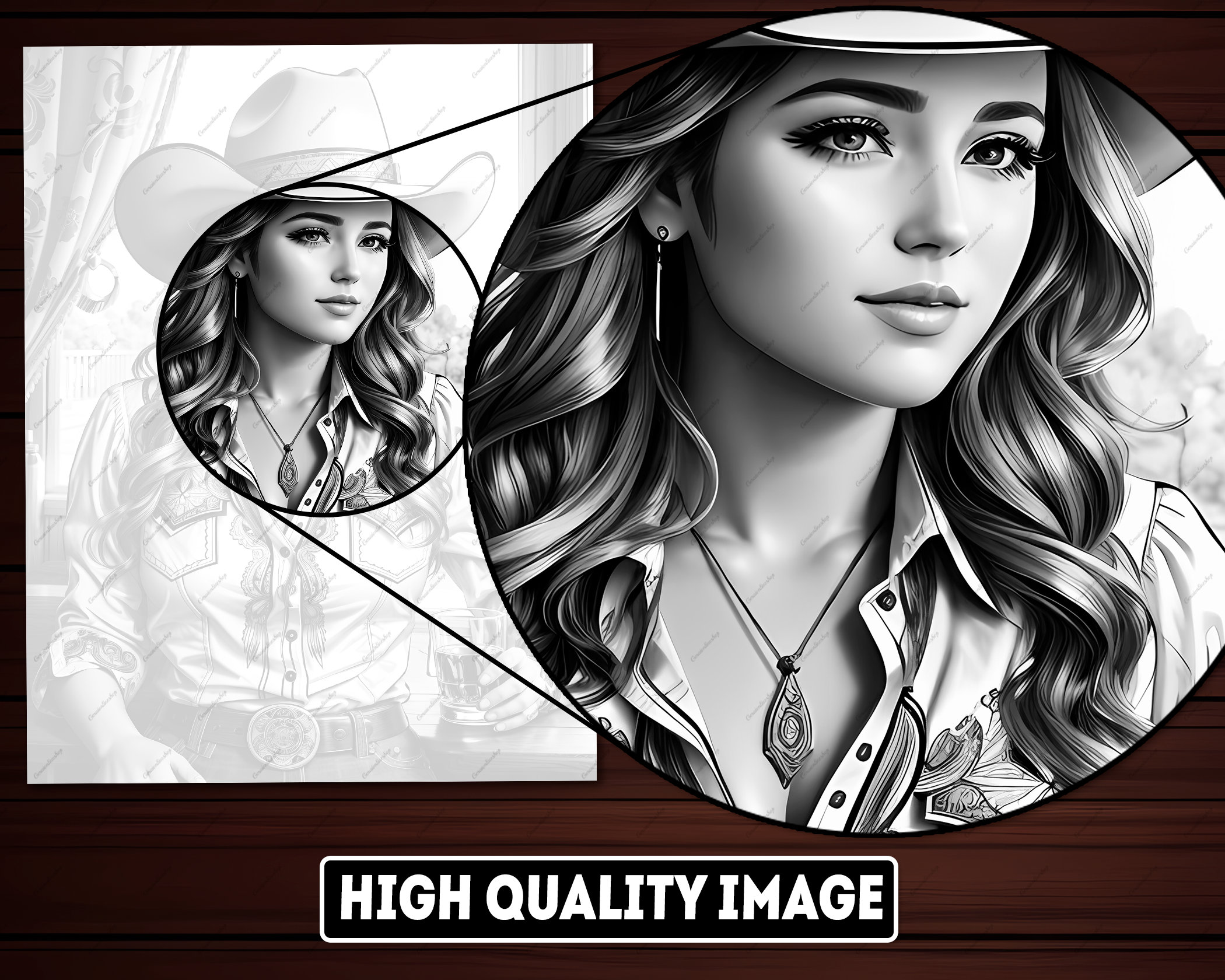 21 Western Cowboy Coloring Pages, Wild West Cowgirl Coloring Book