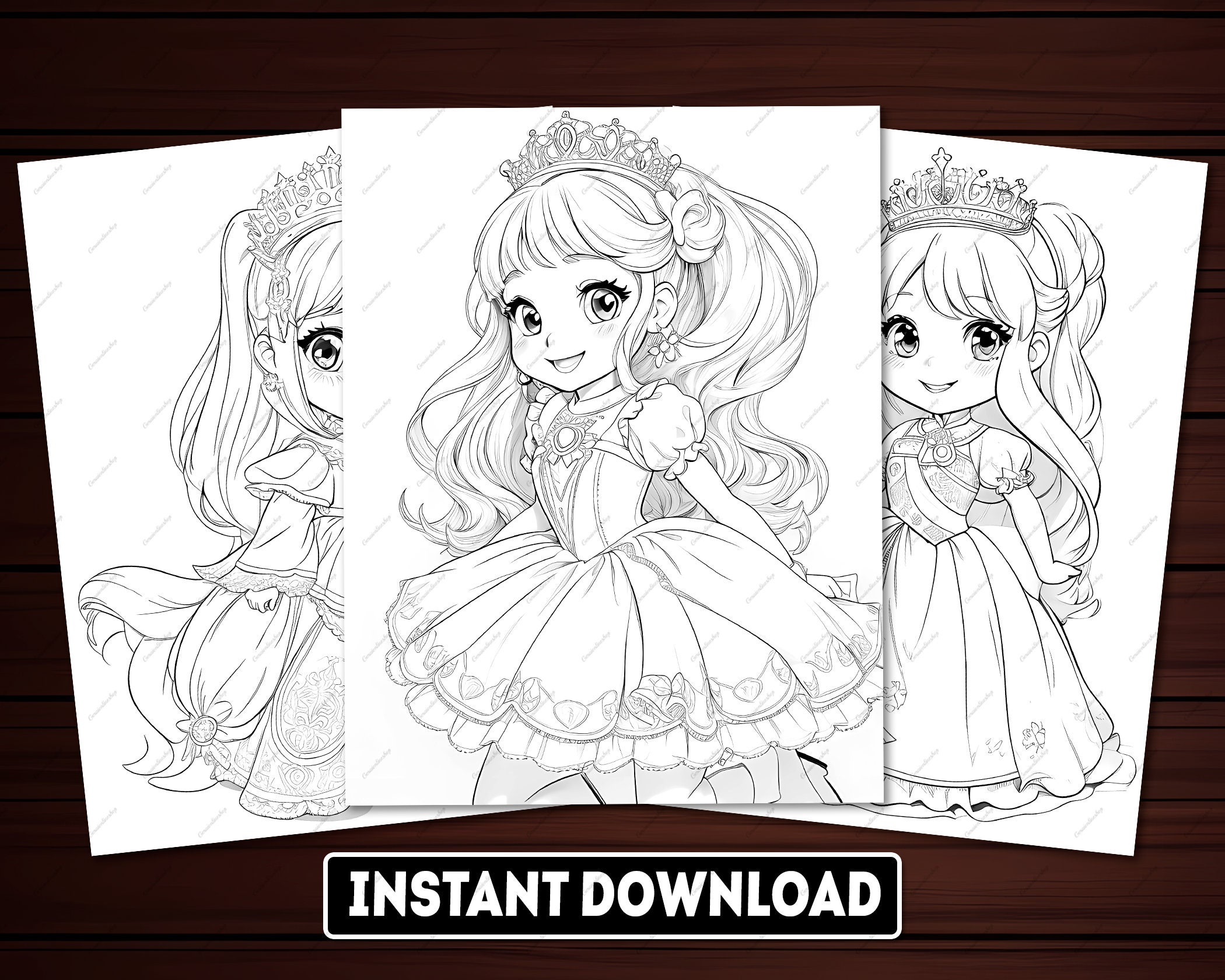 33 Printable Cute Little Princess Coloring Pages, Coloring Book, Kids