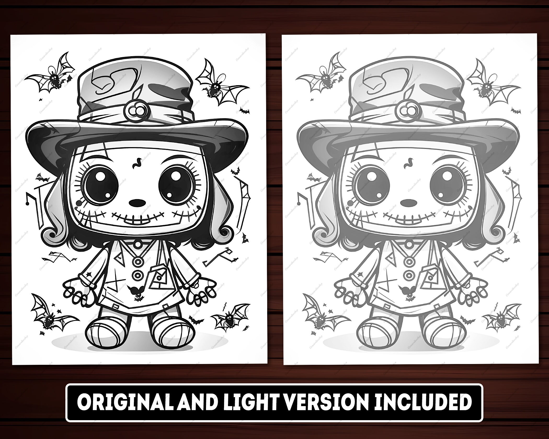 45 Kawaii Vintage Halloween Coloring Pages, 90s Halloween Coloring Book ...