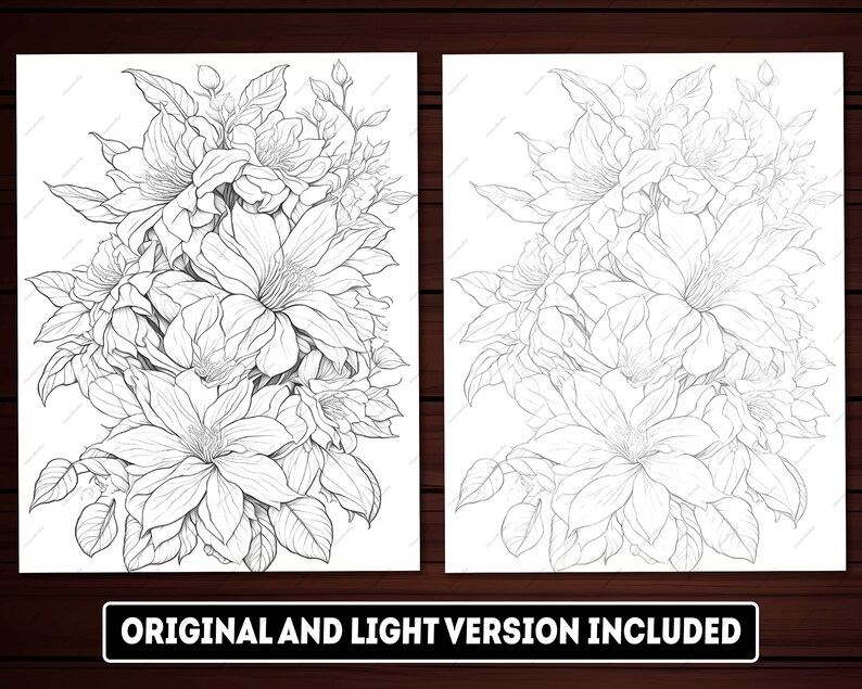May include: A black and white line drawing of a bouquet of flowers. The flowers are arranged in a cluster and include various types of flowers, such as roses, lilies, and daisies. The drawing is detailed and intricate, with delicate lines and shading.