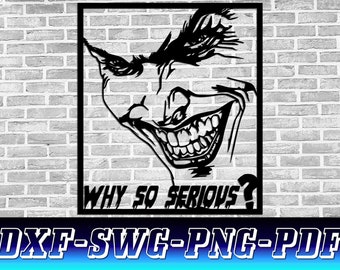 Joker Svg Dxf, Joker Halloween svg, Joker Leende Svg, Gotisk Svg, Joker Grinning, Joker Loughing svg, Skräckfilm svg, Direktnedladdning