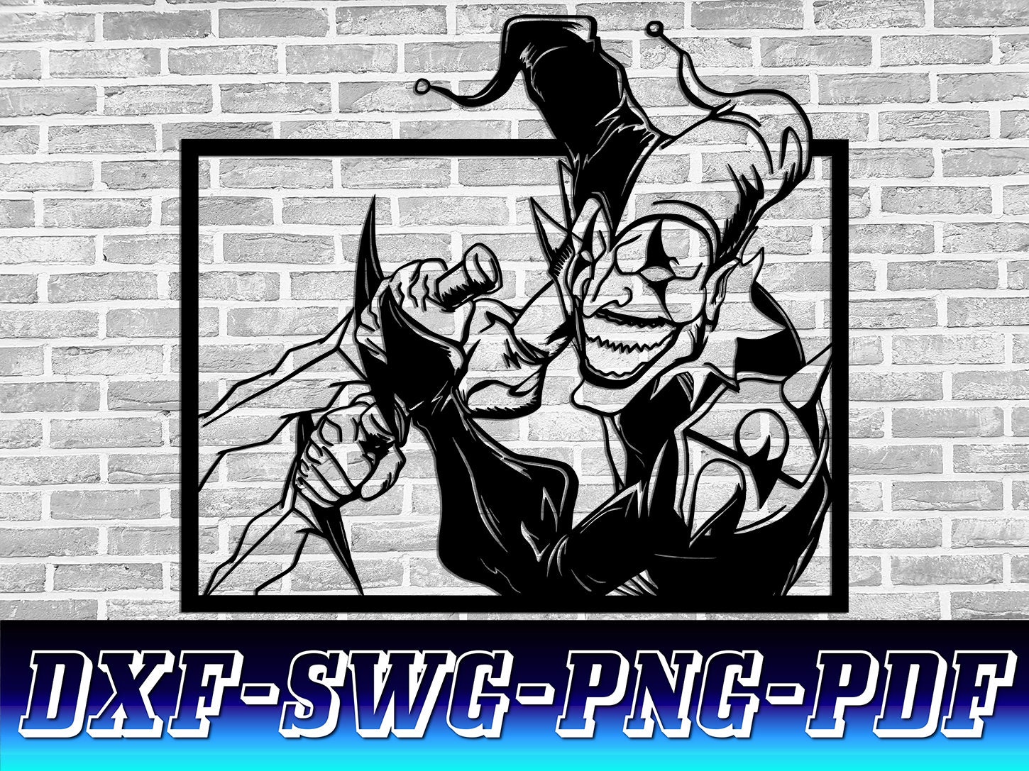 Shaco Svg, Shaco Dxf, League of Legends Dxf, Lol Svg Cut File, Shaco Silhouette Template, Shaco, Instant digital download