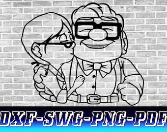 Carl And Ellie Svg Png, Up Svg, Carl Svg, Ellie Svg, Her Carl His Ellie Png, Svg Files For Cricut, Instant Download