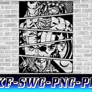 Avengers Svg Dxf File, Captain America Svg Dxf, Thor Svg Dxf, Iron man Dxf Svg, Hulk Dxf Svg, Digital,  Instant Digital Download