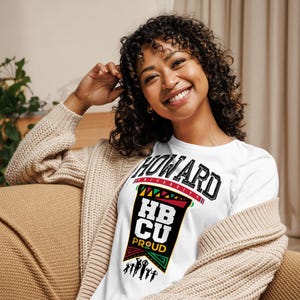 Maglietta rilassata da donna HBCU Pride Howard University