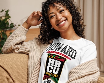HBCU Pride Howard University Women&#39;s Relaxed T-Shirt