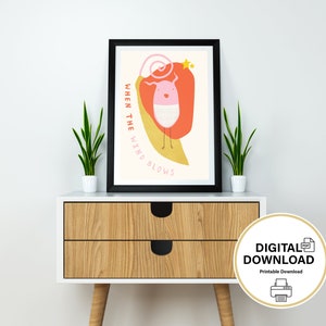 Printable Wall Art Creative Illustration Digital Print Poster Design Downloadable Home Decor Instant download image 1