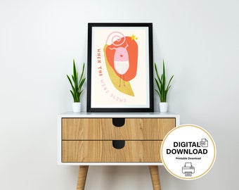 Druckbare Wandkunst | Kreative Illustration | Digitaldruck | Plakat Design | Herunterladbar | Wohnkultur | Sofortiger Download