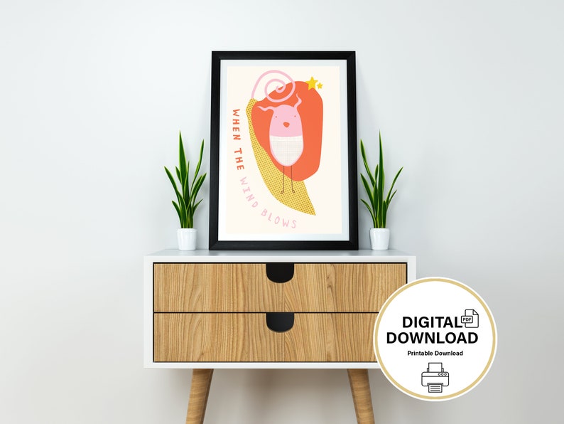 Printable Wall Art Creative Illustration Digital Print Poster Design Downloadable Home Decor Instant download image 1