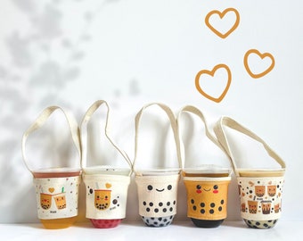 Boba Bubble Milk Tea Bechertragetasche Cup Holder Getränkehalter