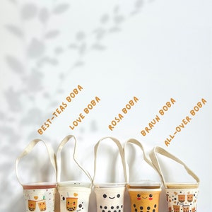 Boba Bubble Milk Tea Bechertragetasche Cup Holder Getränkehalter Bild 2