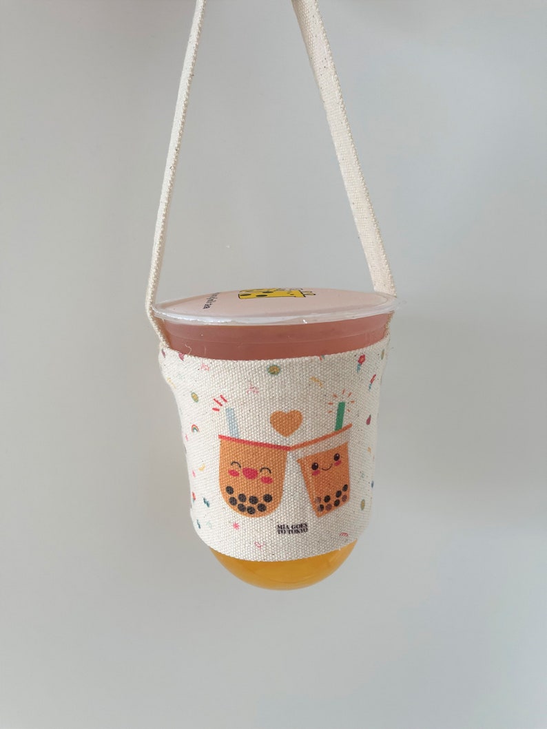 Boba Bubble Milk Tea Bechertragetasche Cup Holder Getränkehalter Bild 8