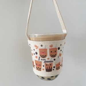 Boba Bubble Milk Tea Bechertragetasche Cup Holder Getränkehalter Bild 6