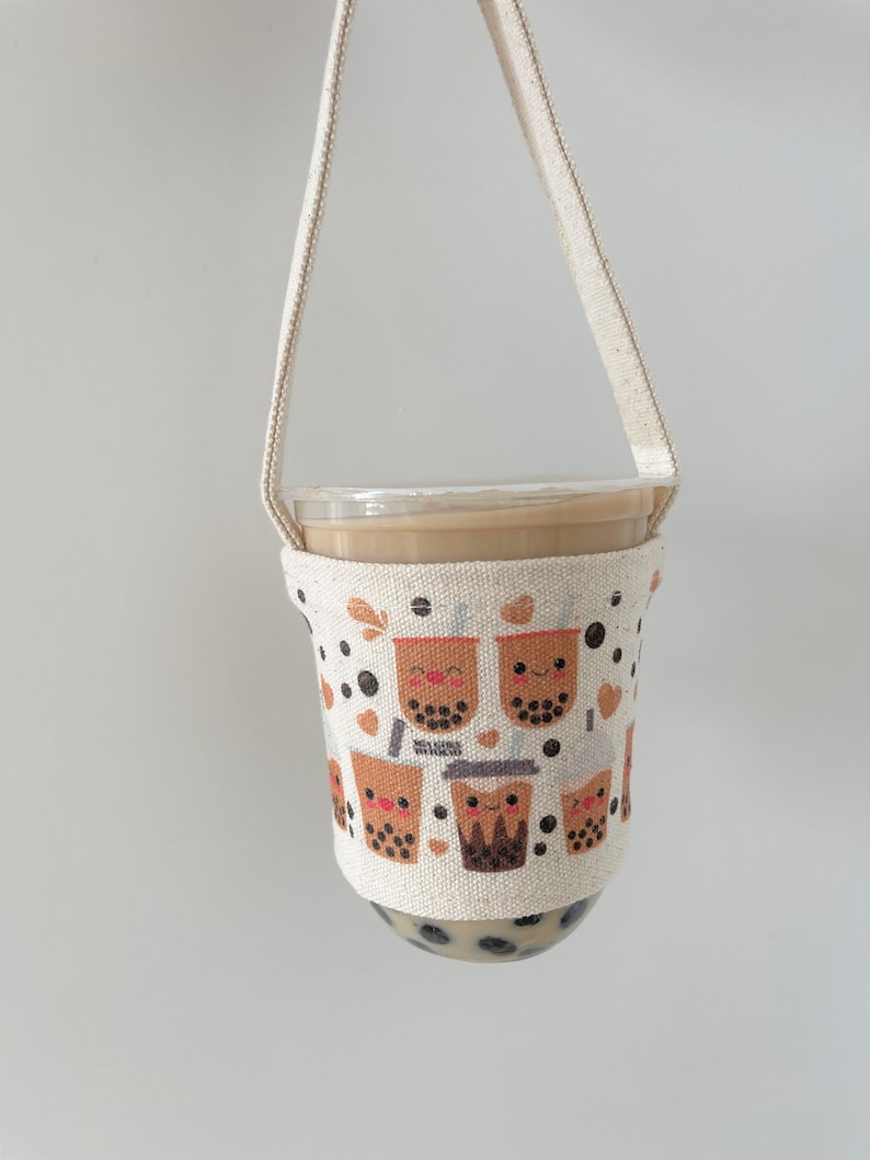 Boba Bubble Milk Tea Bechertragetasche Cup Holder Getränkehalter Bild 6